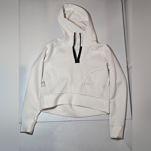 DSG Women's White Hoodie with Black Accents - Picture 4 of 7
